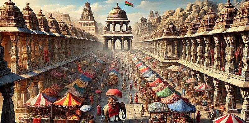 Visualization of the Hampi marketplace